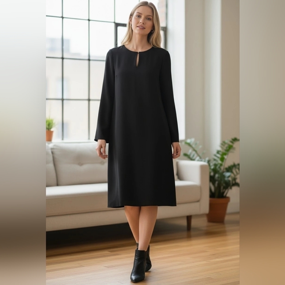 Ralph Lauren Classic Black Long Sleeve Dress Size 14